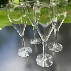 #9158 VINTAGE CUT STEM CHAMPANGE / TULIP SET OF 4 EA NO CHIPS